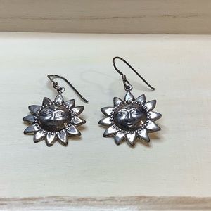 NWOT 925 silver sun earrings vintage